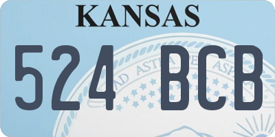 KS license plate 524BCB