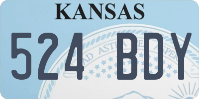 KS license plate 524BDY