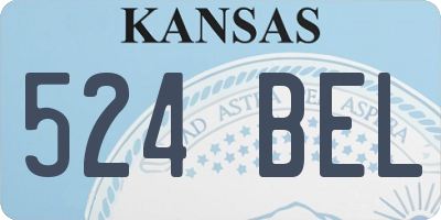 KS license plate 524BEL