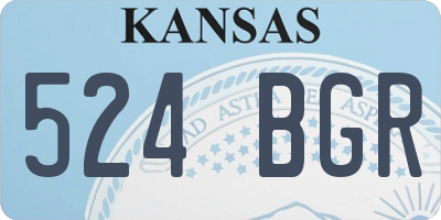 KS license plate 524BGR