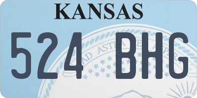 KS license plate 524BHG