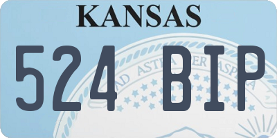 KS license plate 524BIP