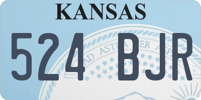 KS license plate 524BJR