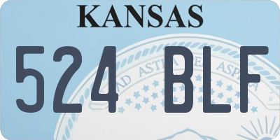 KS license plate 524BLF