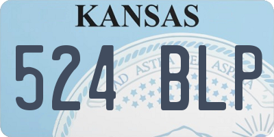 KS license plate 524BLP