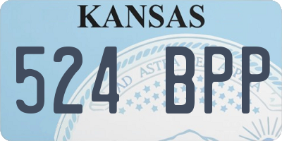 KS license plate 524BPP