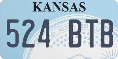 KS license plate 524BTB