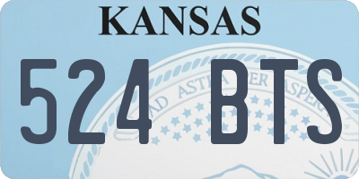 KS license plate 524BTS