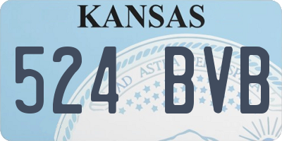 KS license plate 524BVB