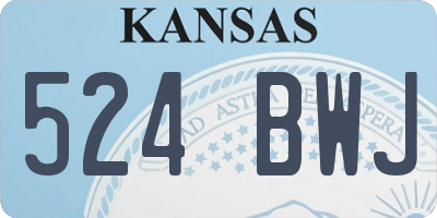 KS license plate 524BWJ