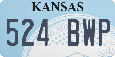 KS license plate 524BWP