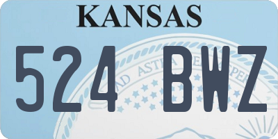 KS license plate 524BWZ