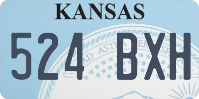 KS license plate 524BXH