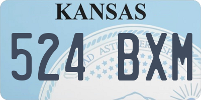 KS license plate 524BXM
