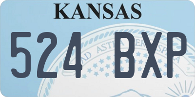 KS license plate 524BXP