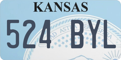 KS license plate 524BYL