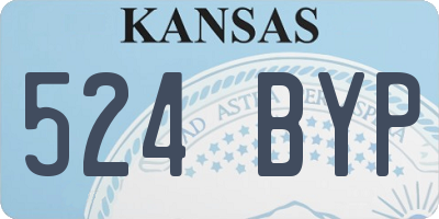 KS license plate 524BYP