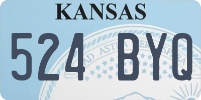 KS license plate 524BYQ
