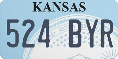 KS license plate 524BYR