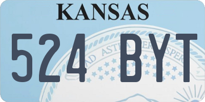 KS license plate 524BYT