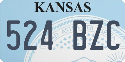 KS license plate 524BZC