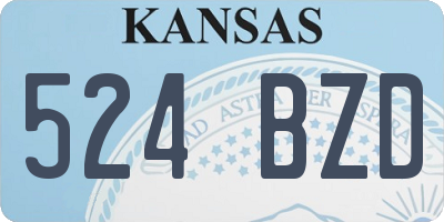 KS license plate 524BZD