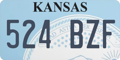 KS license plate 524BZF