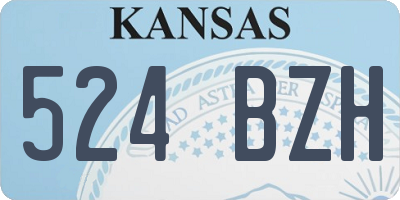 KS license plate 524BZH