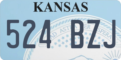 KS license plate 524BZJ