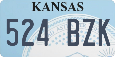KS license plate 524BZK