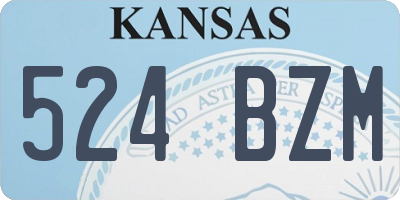 KS license plate 524BZM