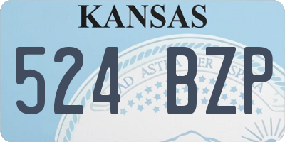 KS license plate 524BZP