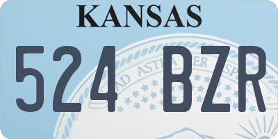KS license plate 524BZR