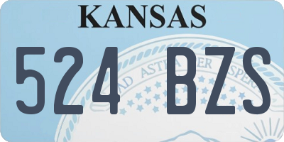 KS license plate 524BZS