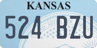KS license plate 524BZU