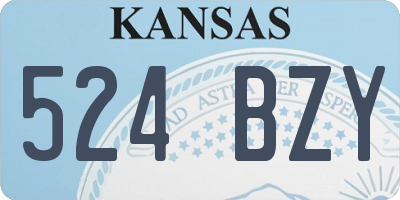 KS license plate 524BZY