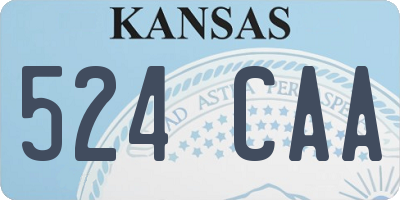 KS license plate 524CAA
