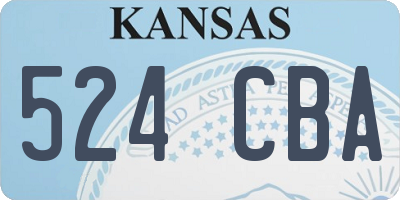 KS license plate 524CBA