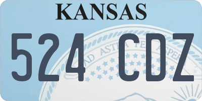 KS license plate 524CDZ