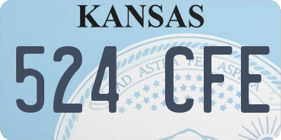 KS license plate 524CFE