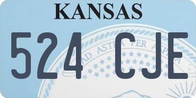 KS license plate 524CJE