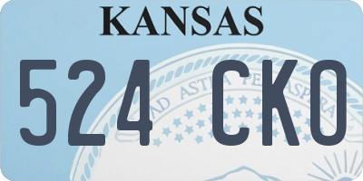 KS license plate 524CKO