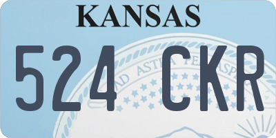 KS license plate 524CKR