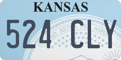 KS license plate 524CLY