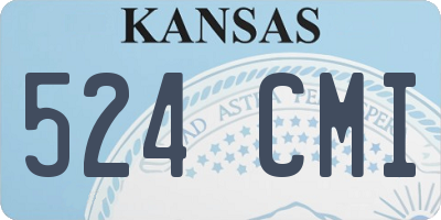 KS license plate 524CMI