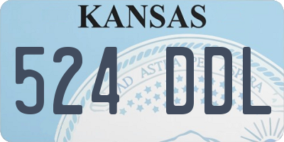 KS license plate 524DDL
