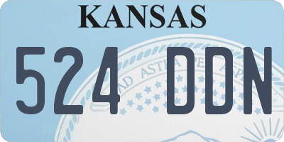 KS license plate 524DDN