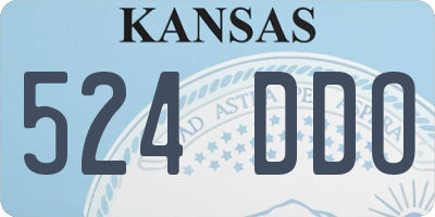 KS license plate 524DDO