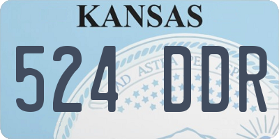 KS license plate 524DDR