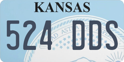 KS license plate 524DDS